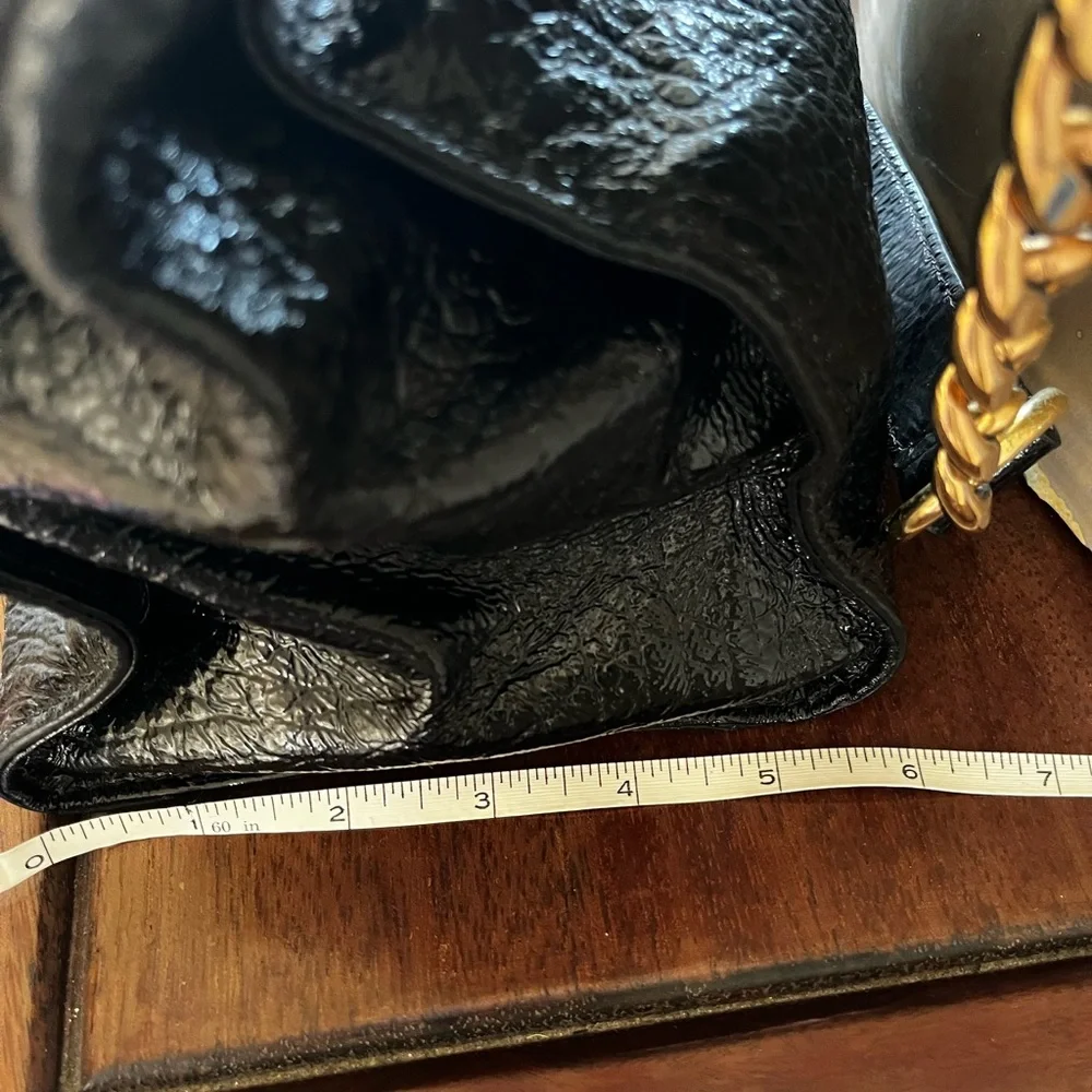 NWOT MICHAEL KORS HAMILTON BLACK LEATHER SHOULDER SATCHEL - Picture 8 of 13